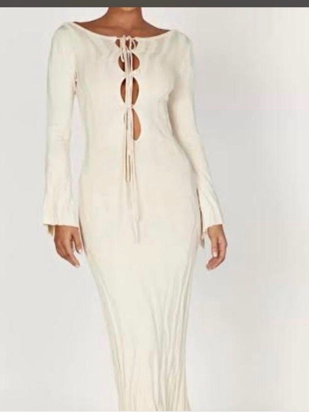 Meshki Meshki‎ Brinley long sleeve knit Maxi dress C1-8